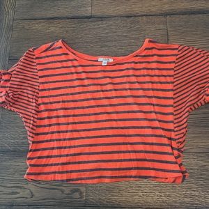 Cropped striped top